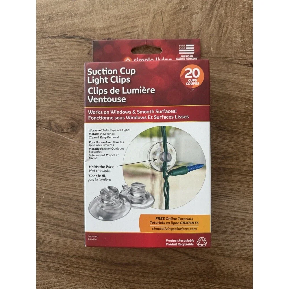 Smart Light Suction Cup Light Clips - 20 Count -Simple Living